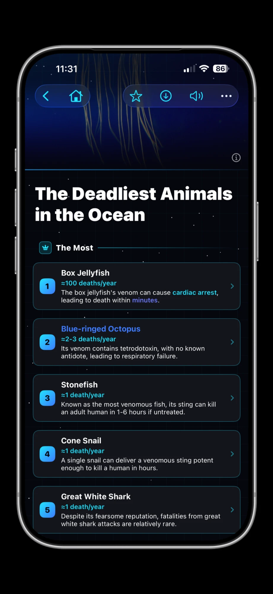 The Most: the deadliest animals in the ocean, ranked